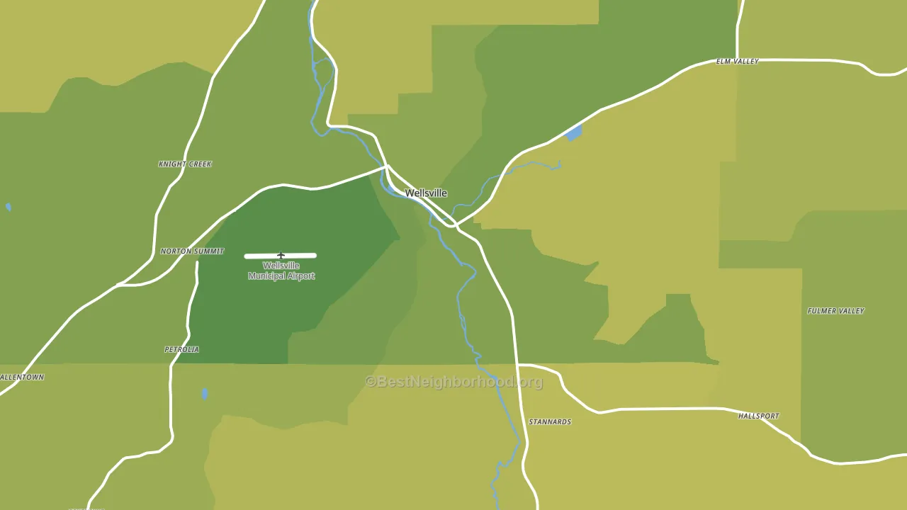 14895, NY block-group voter-turnout map