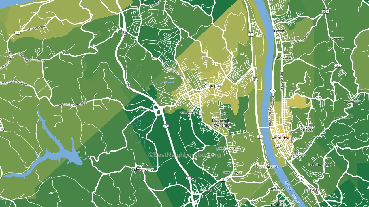15001, PA block-group voter-turnout map