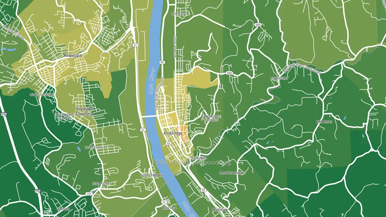 15003, PA block-group voter-turnout map
