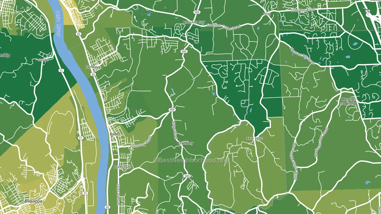 15005, PA block-group voter-turnout map