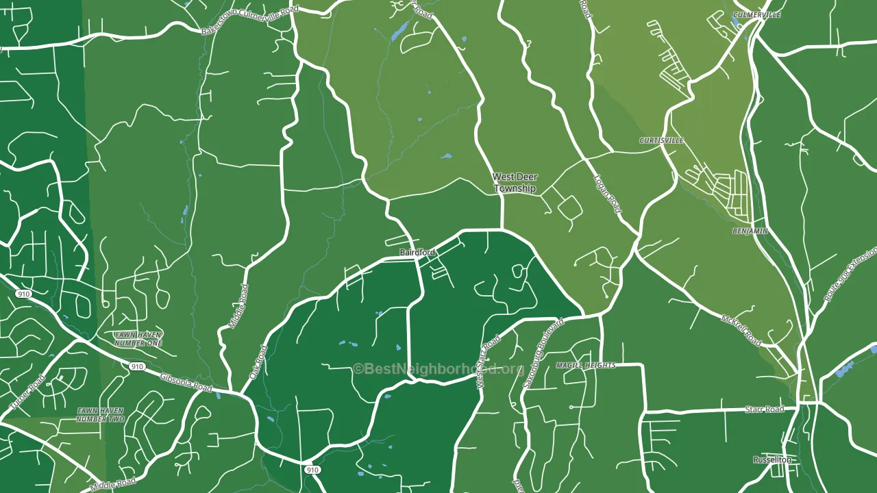 15006, PA block-group voter-turnout map