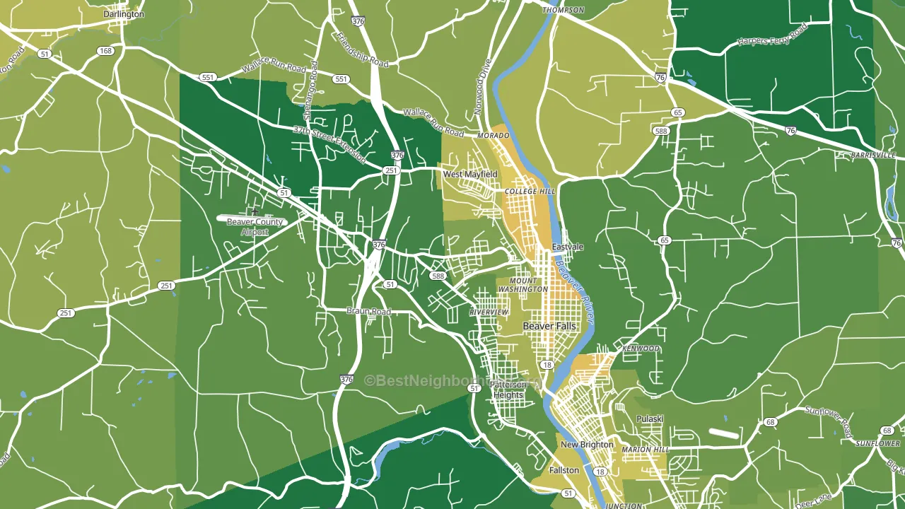 15010, PA block-group voter-turnout map