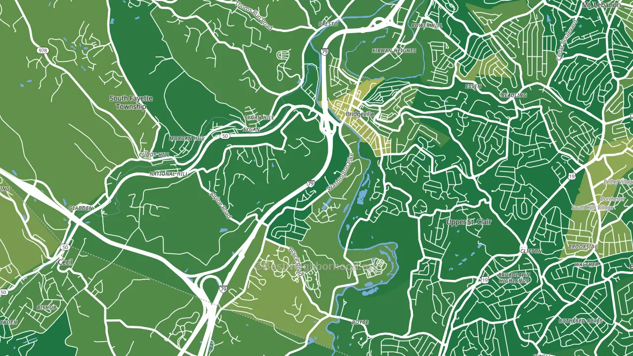 15017, PA block-group voter-turnout map