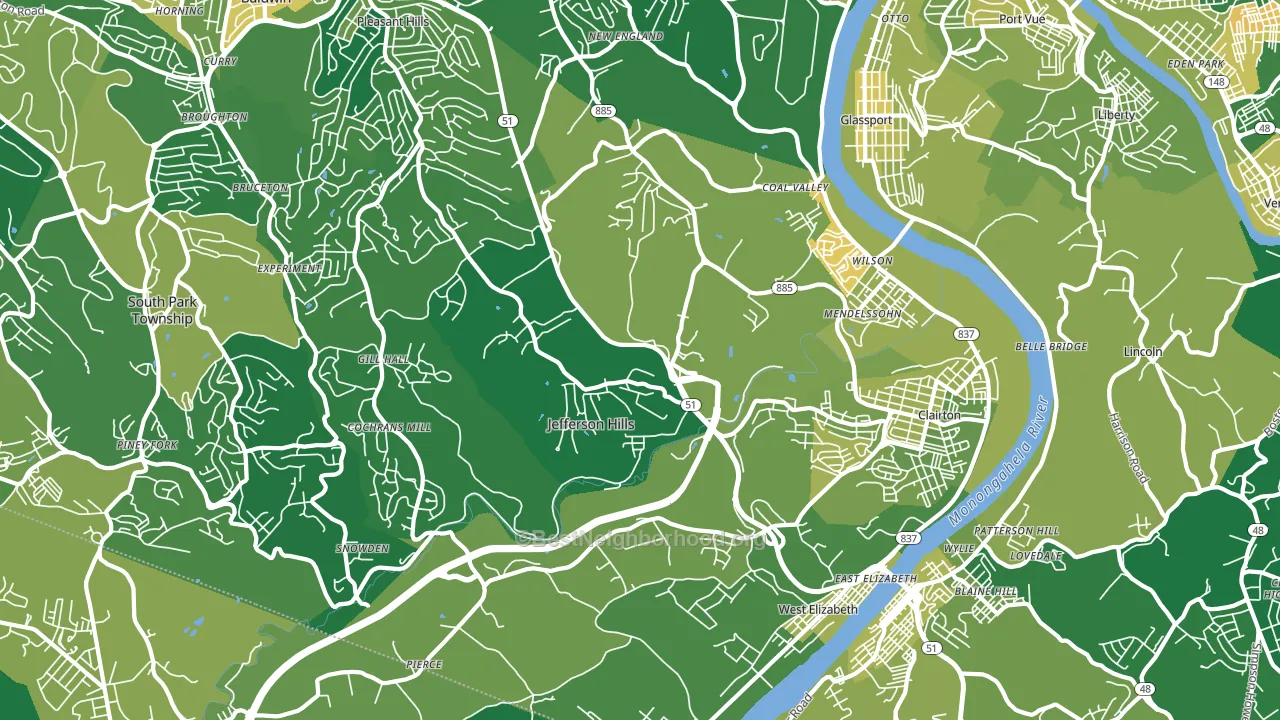15025, PA block-group voter-turnout map
