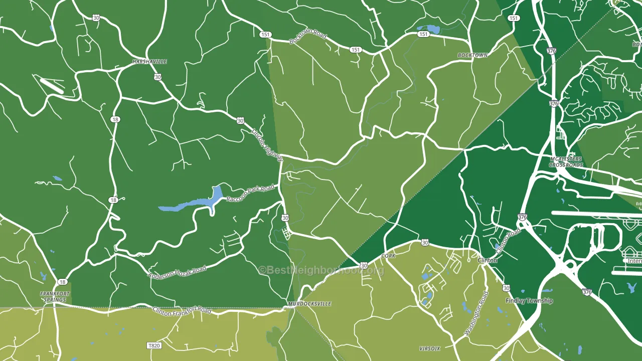 15026, PA block-group voter-turnout map