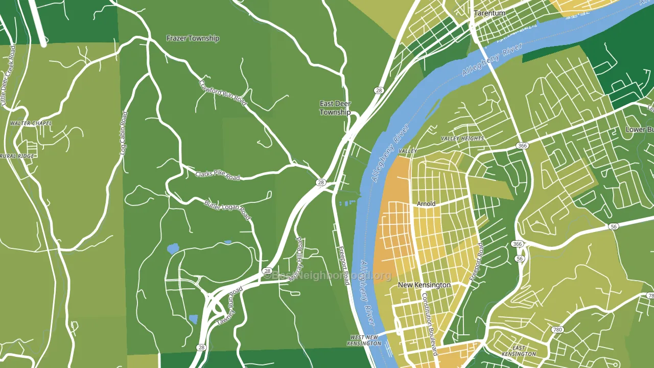 15030, PA block-group voter-turnout map