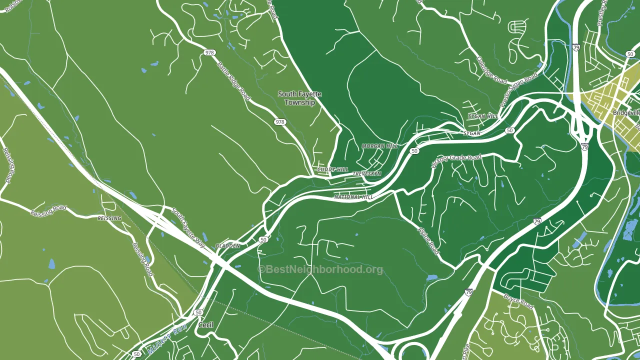 15031, PA block-group voter-turnout map