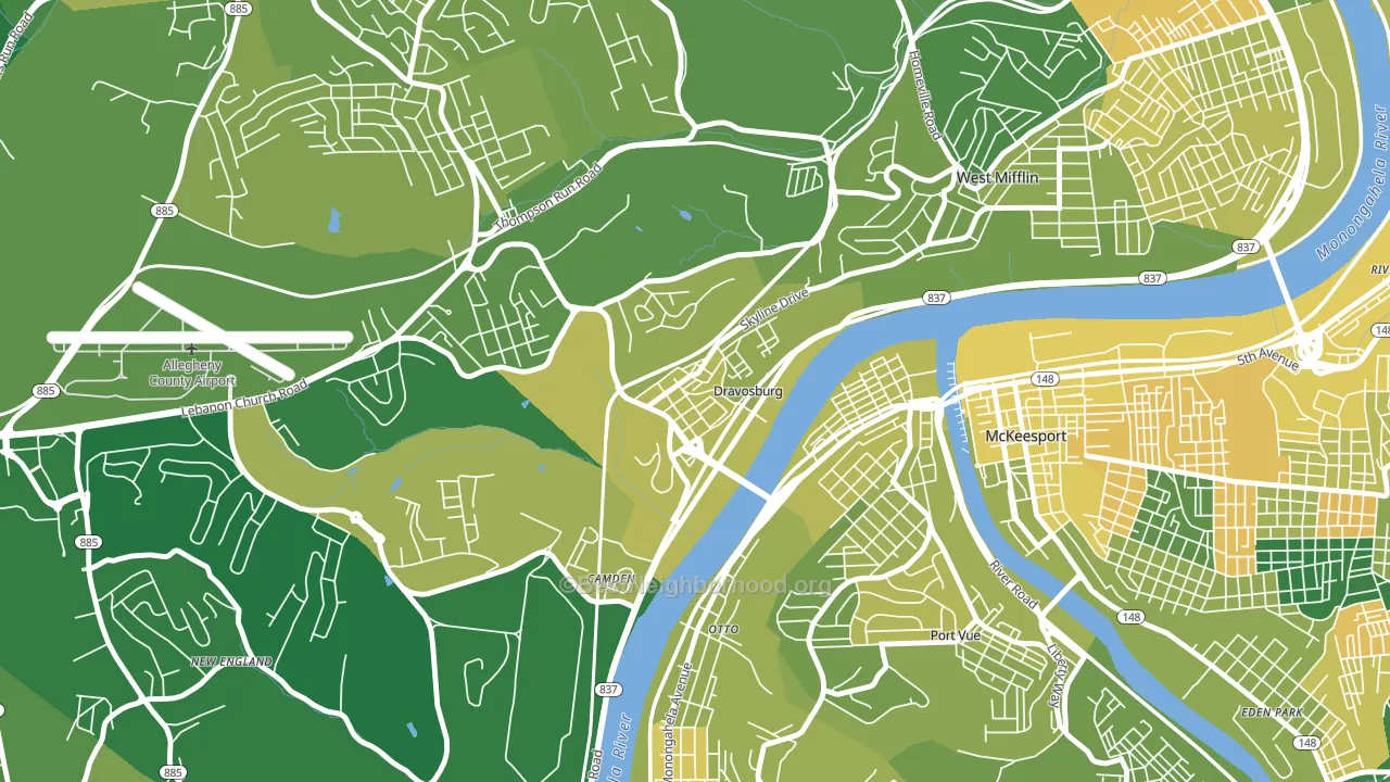 15034, PA block-group voter-turnout map