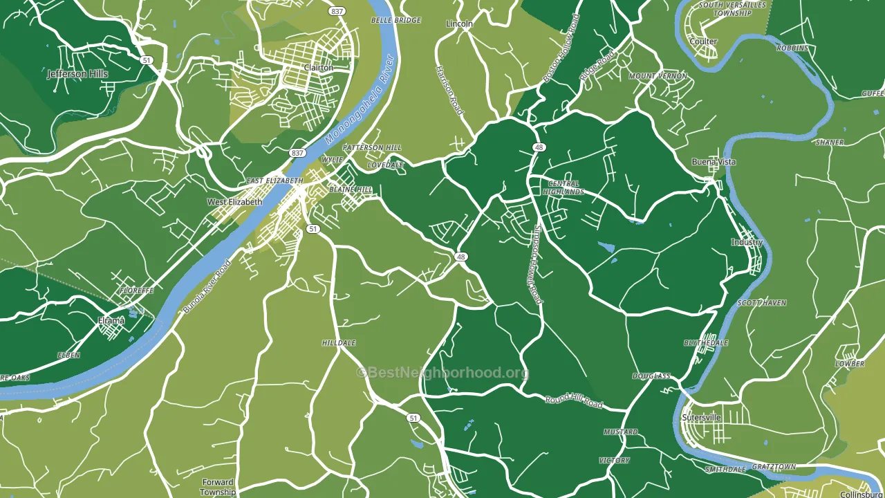 15037, PA block-group voter-turnout map