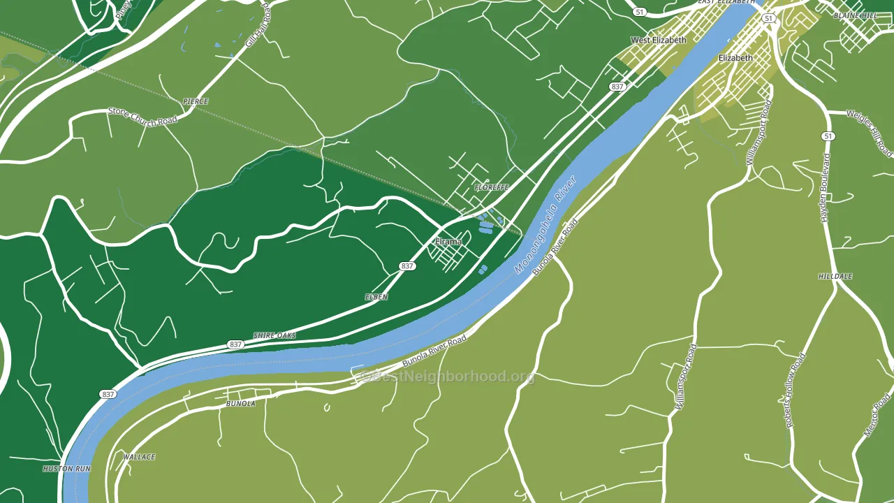 15038, PA block-group voter-turnout map
