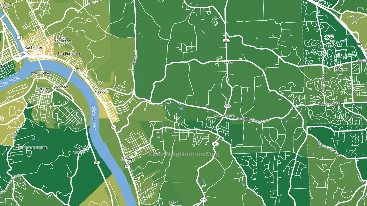 15042, PA block-group voter-turnout map