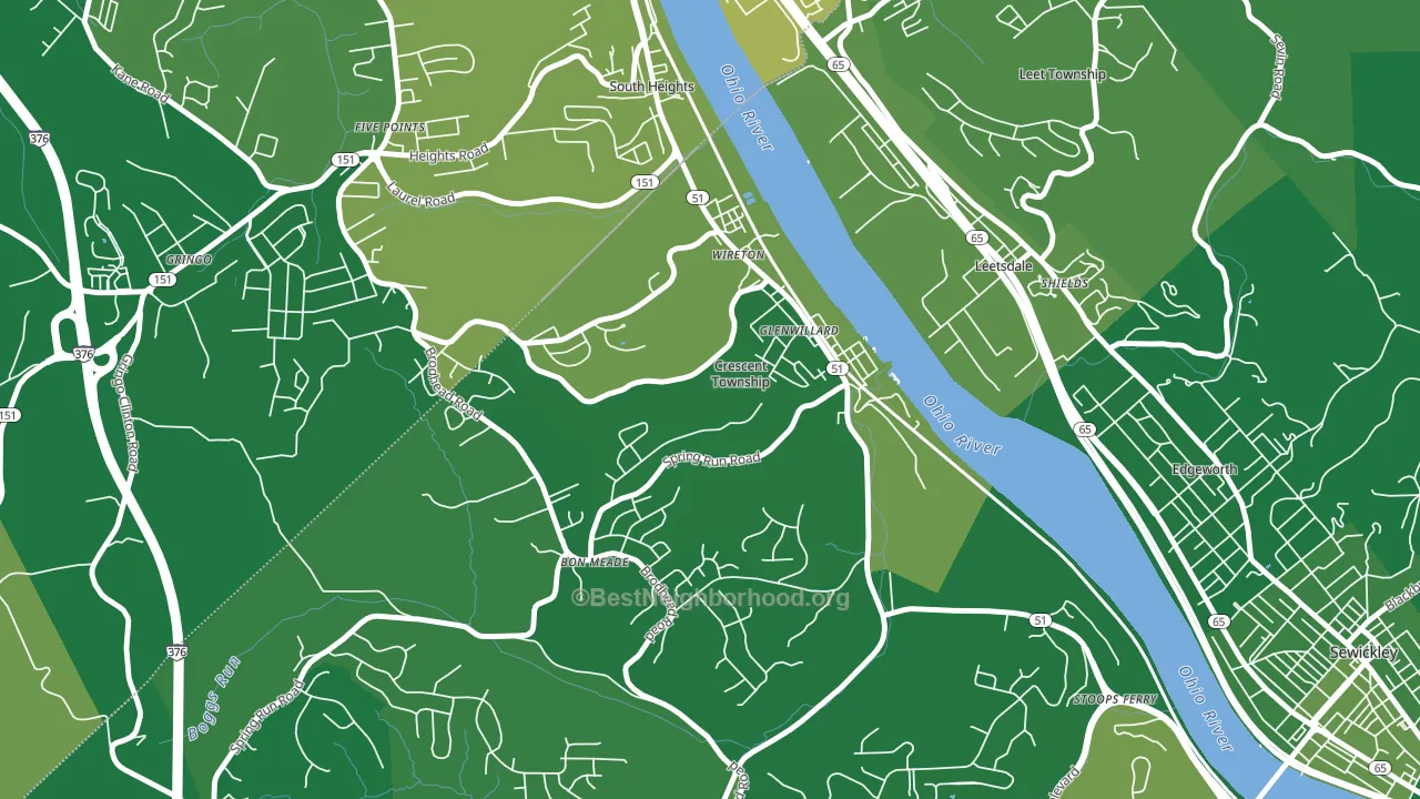 15046, PA block-group voter-turnout map