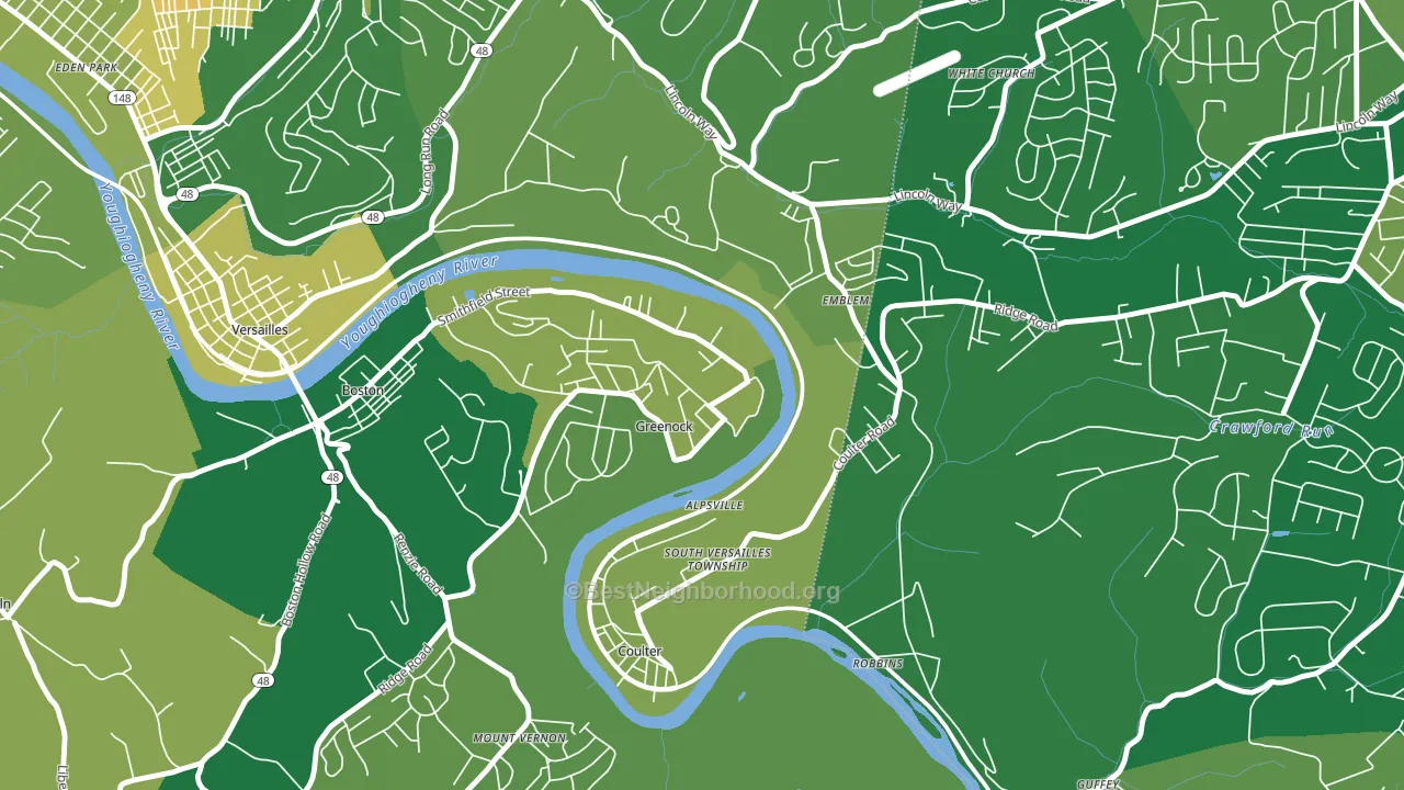 15047, PA block-group voter-turnout map