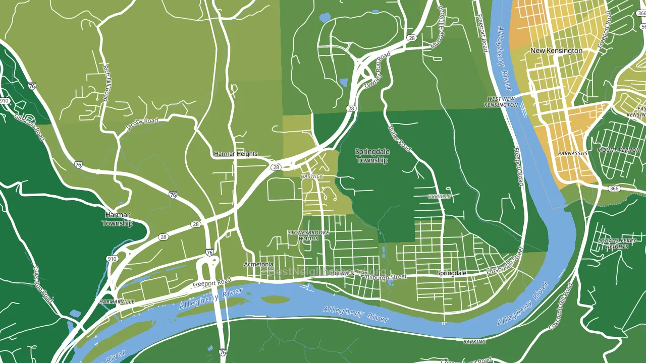 15049, PA block-group voter-turnout map