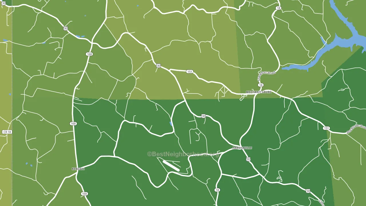 15050, PA block-group voter-turnout map