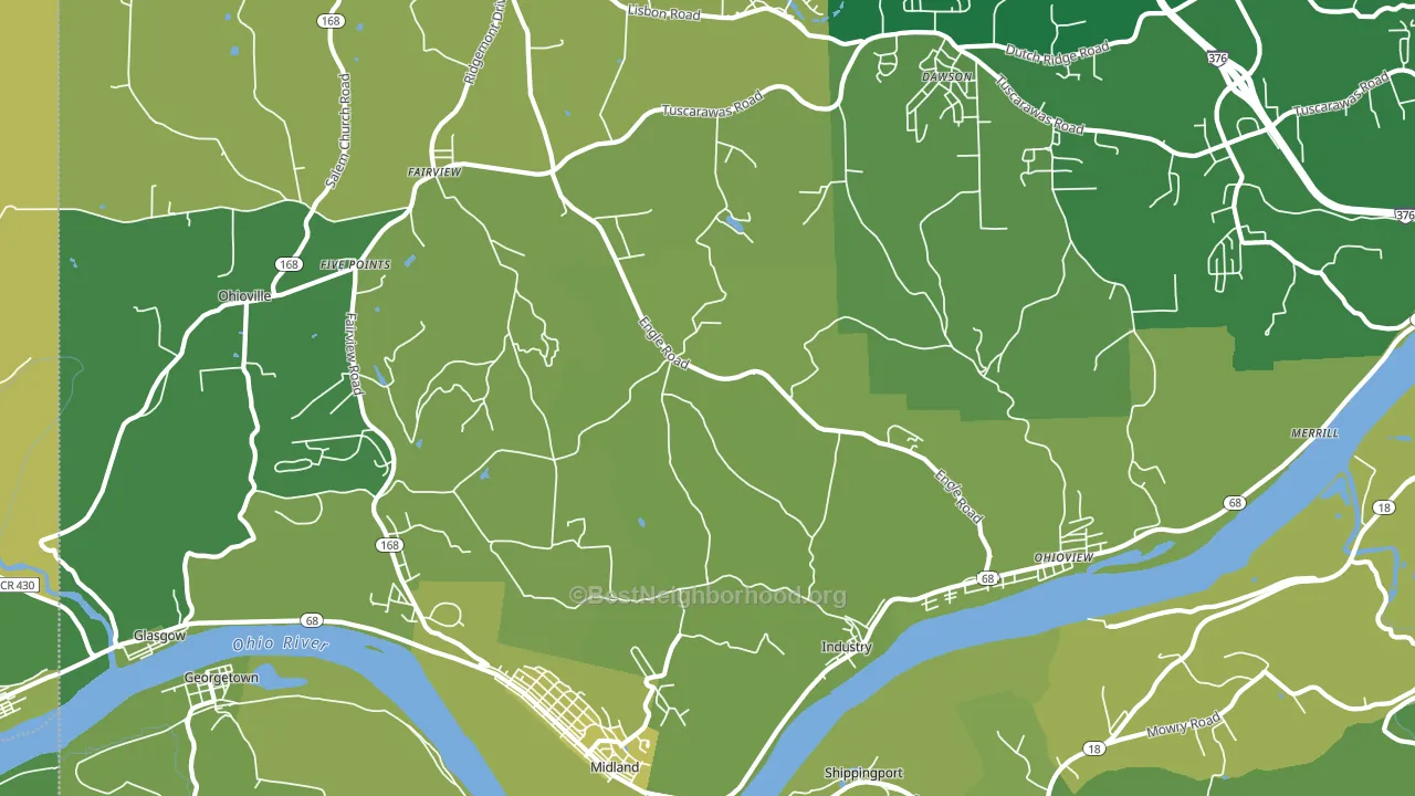 15052, PA block-group voter-turnout map