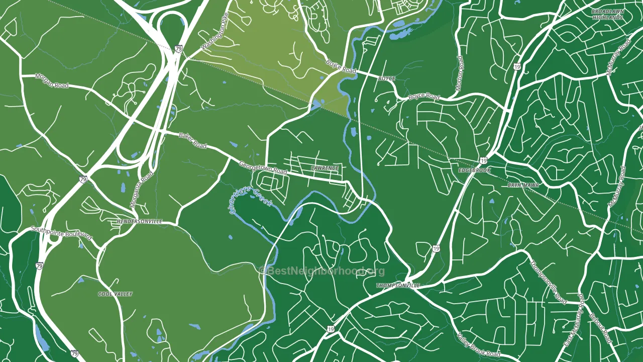15055, PA block-group voter-turnout map