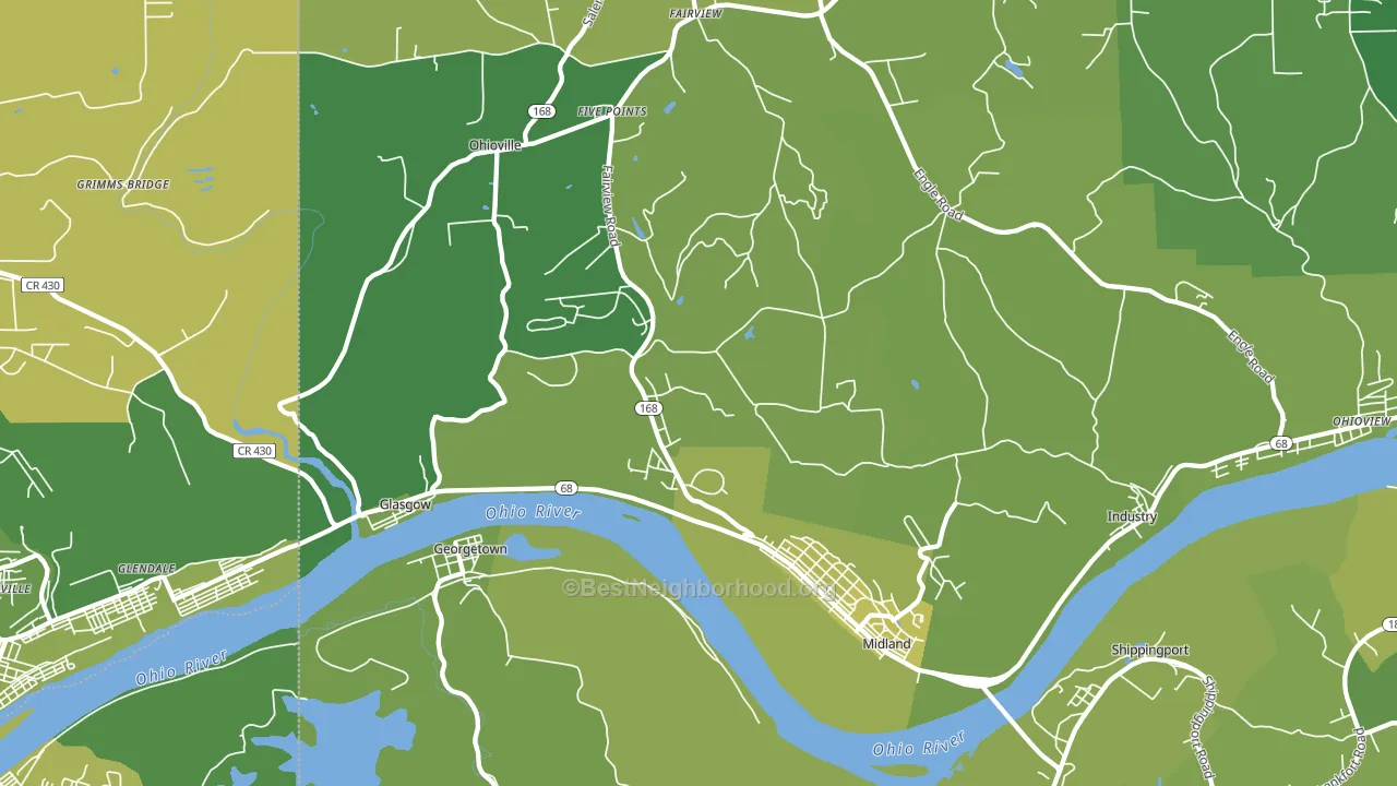 15059, PA block-group voter-turnout map