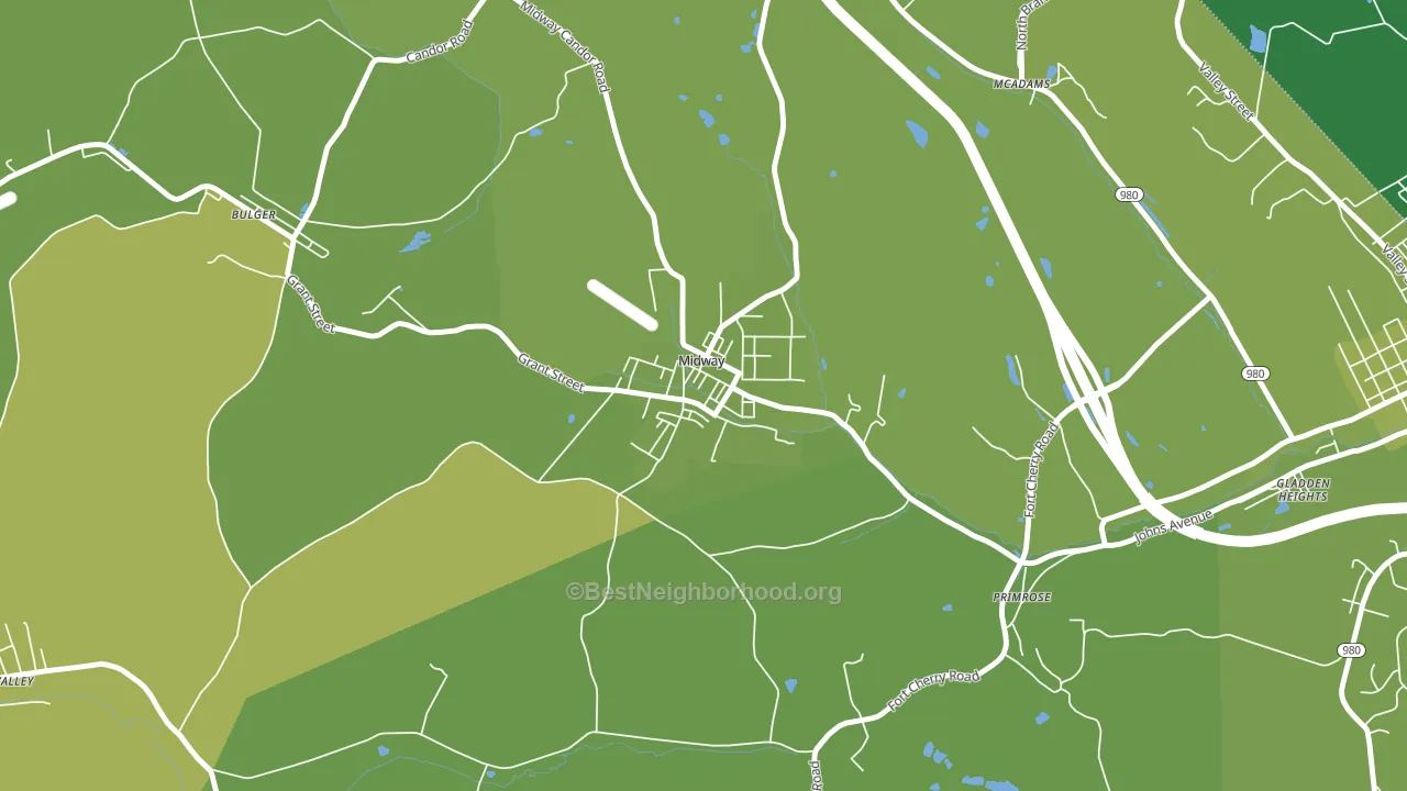 15060, PA block-group voter-turnout map
