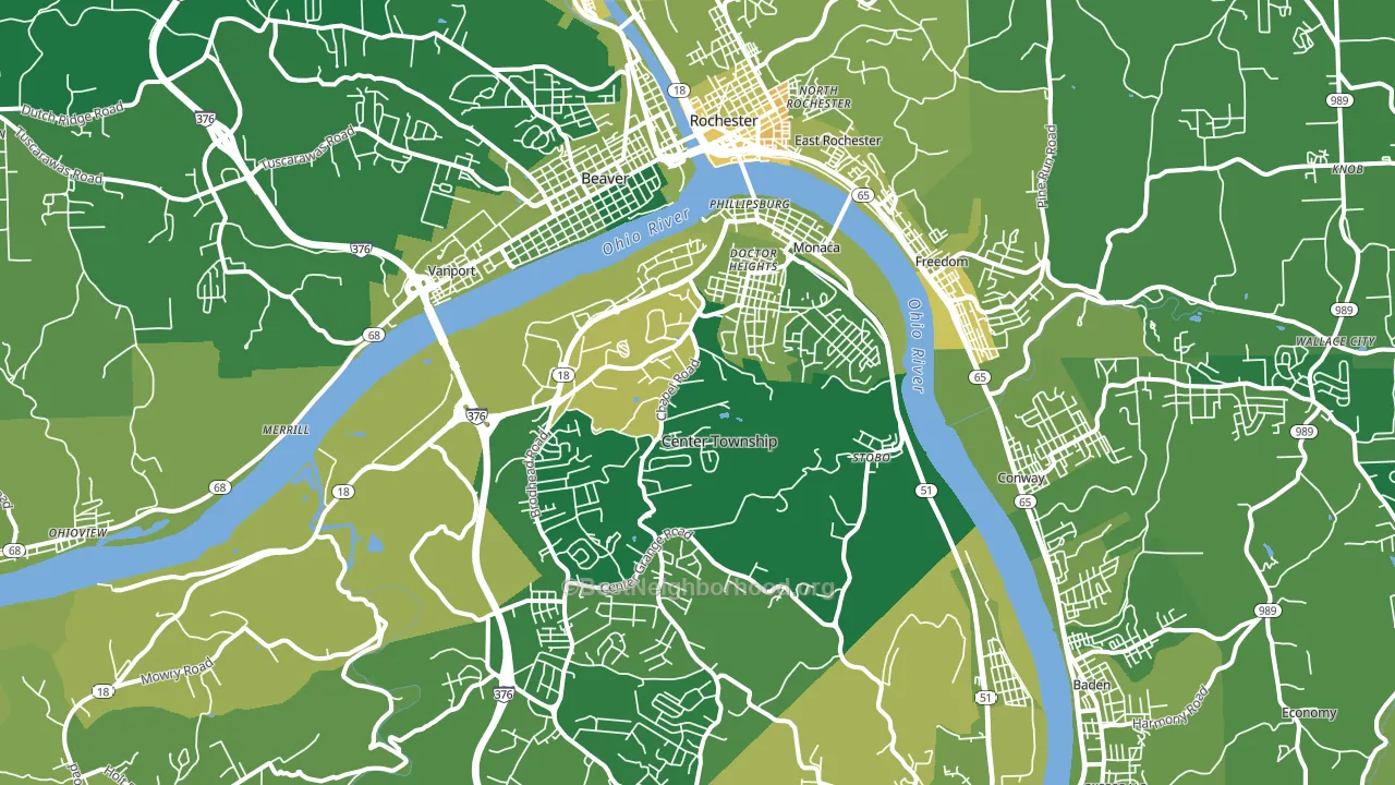 15061, PA block-group voter-turnout map