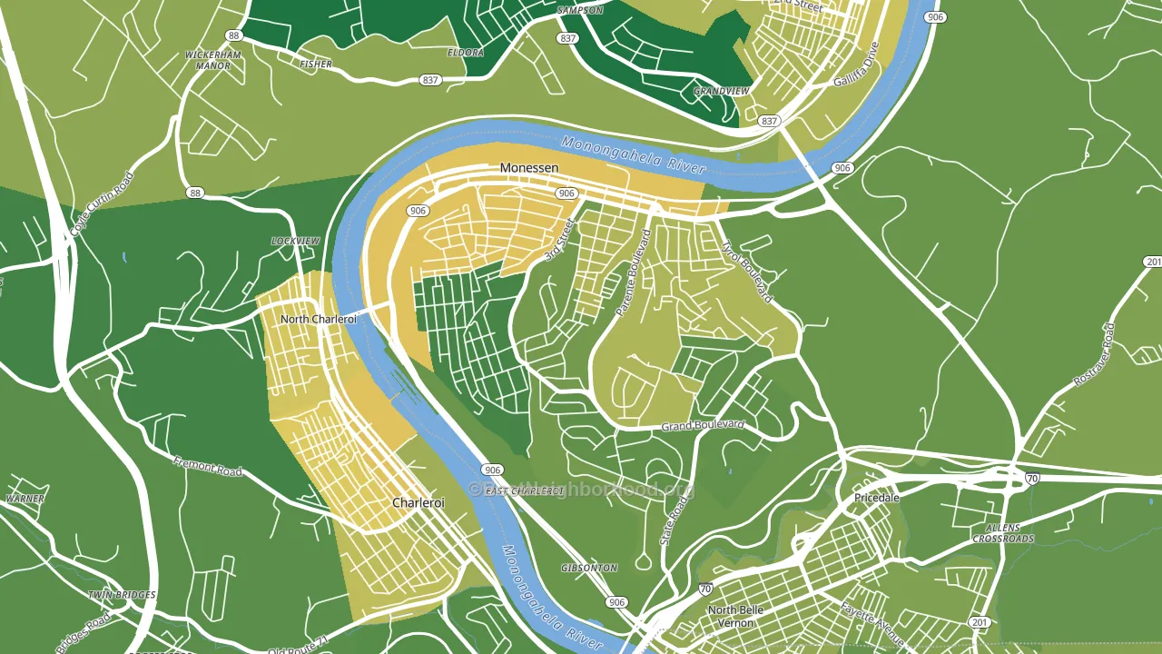 15062, PA block-group voter-turnout map