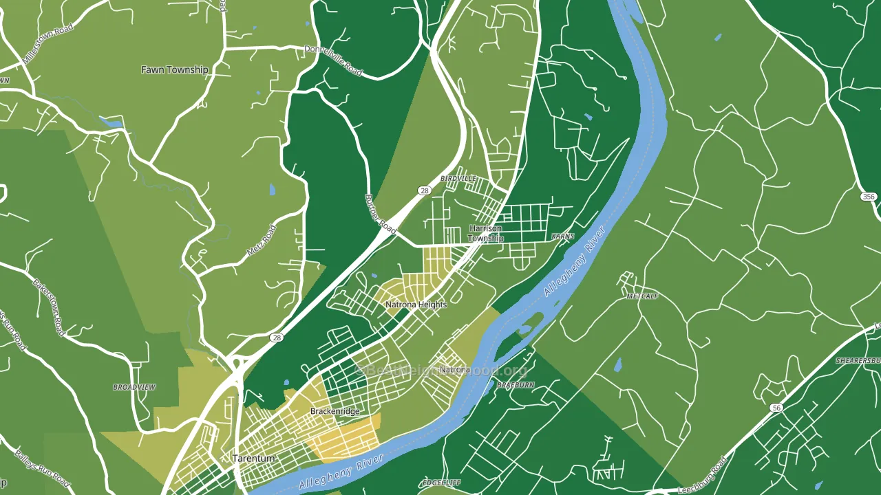 15065, PA block-group voter-turnout map
