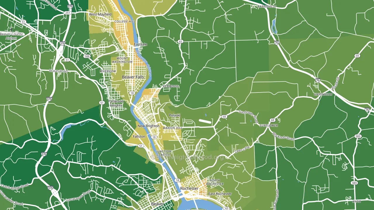 15066, PA block-group voter-turnout map
