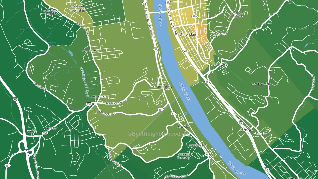15081, PA block-group voter-turnout map