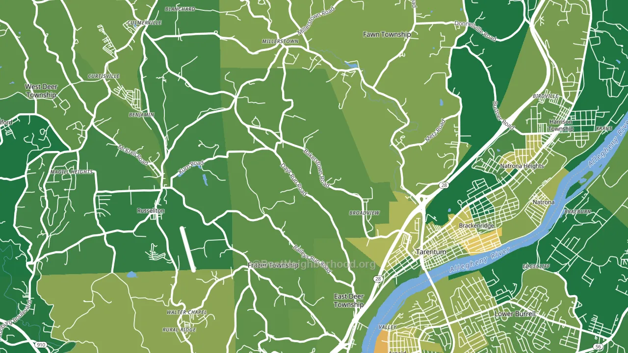 15084, PA block-group voter-turnout map