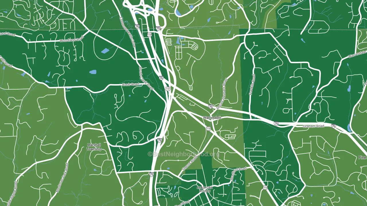 15086, PA block-group voter-turnout map