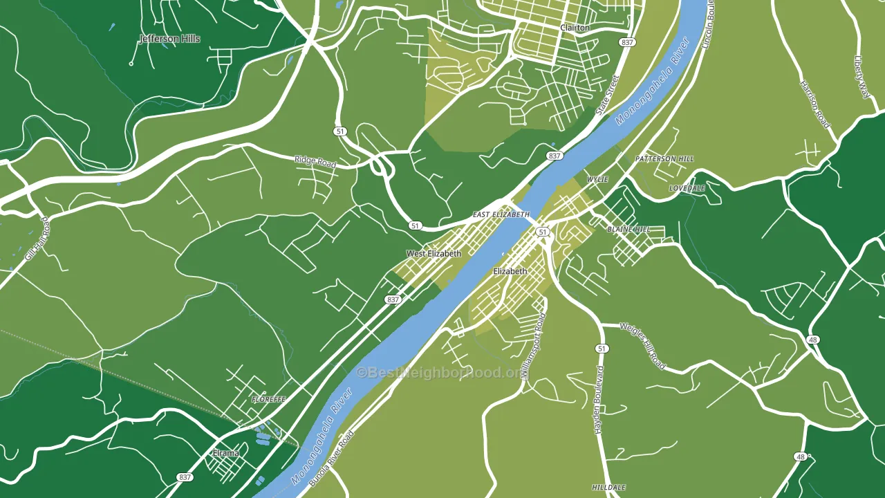 15088, PA block-group voter-turnout map
