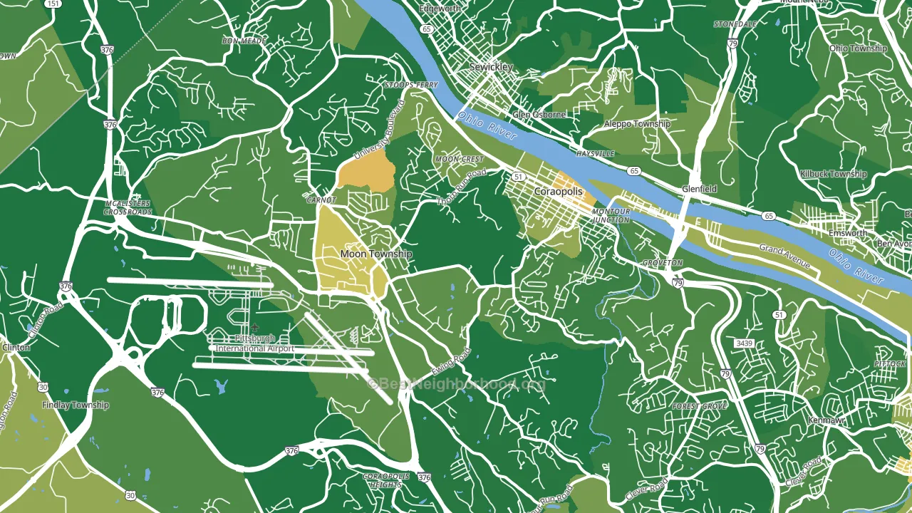 15108, PA block-group voter-turnout map