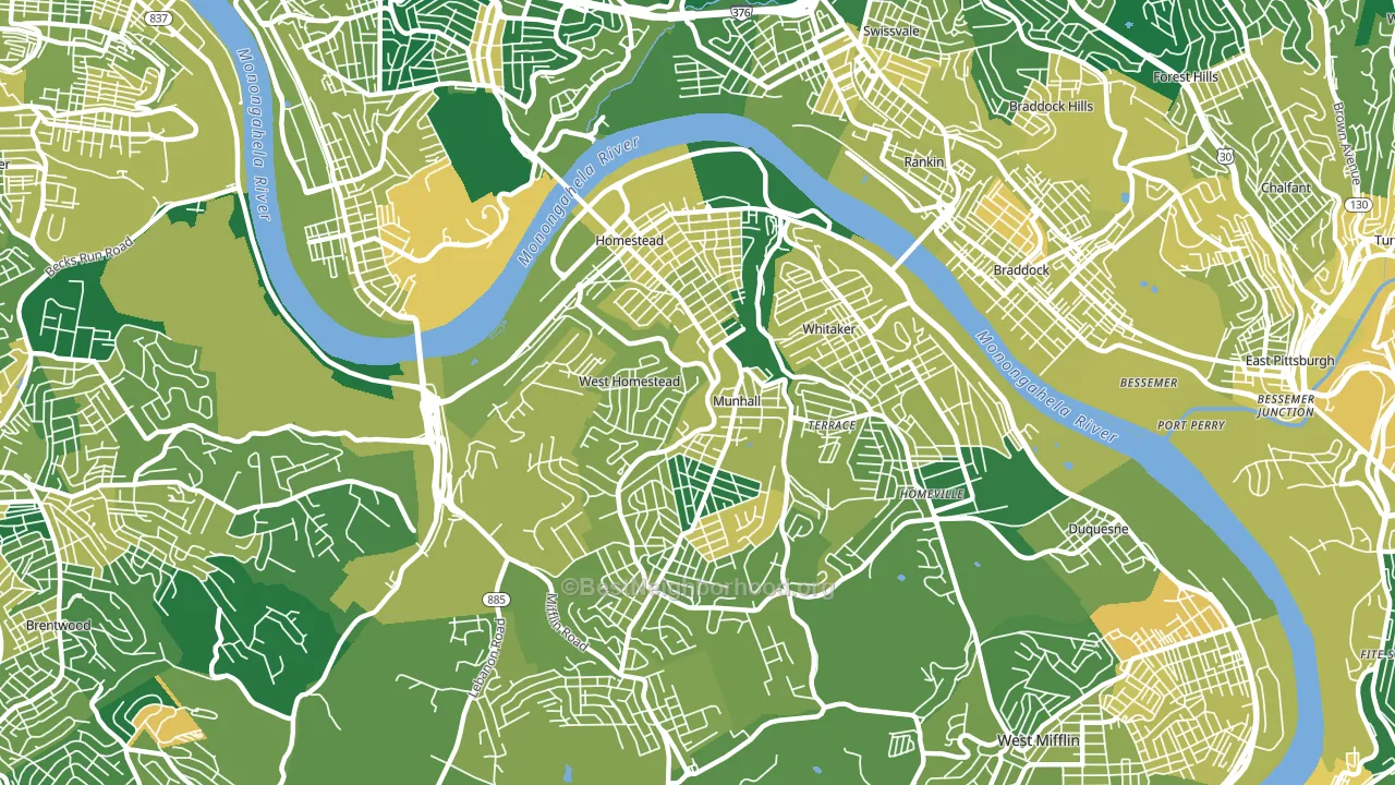 15120, PA block-group voter-turnout map