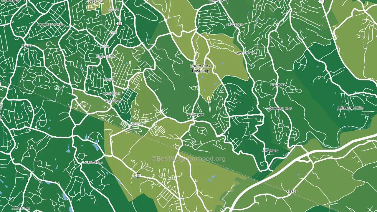 15129, PA block-group voter-turnout map