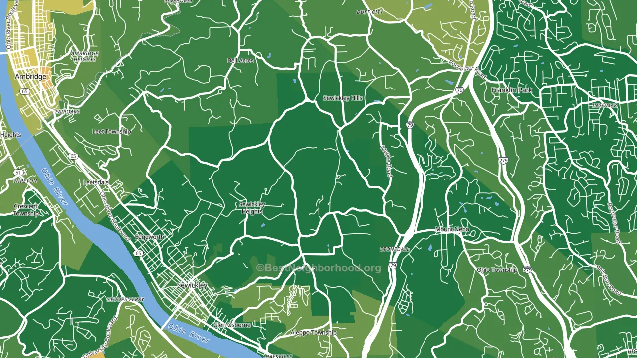 15143, PA block-group voter-turnout map