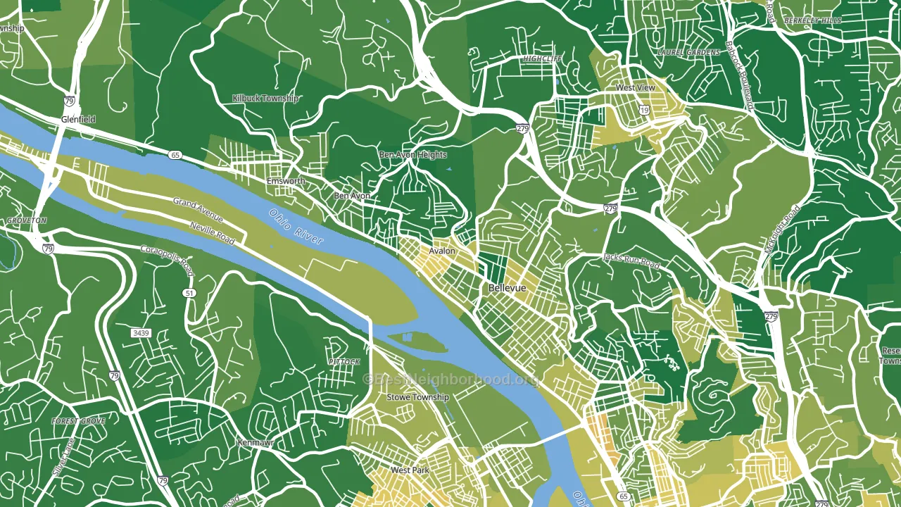 15202, PA block-group voter-turnout map