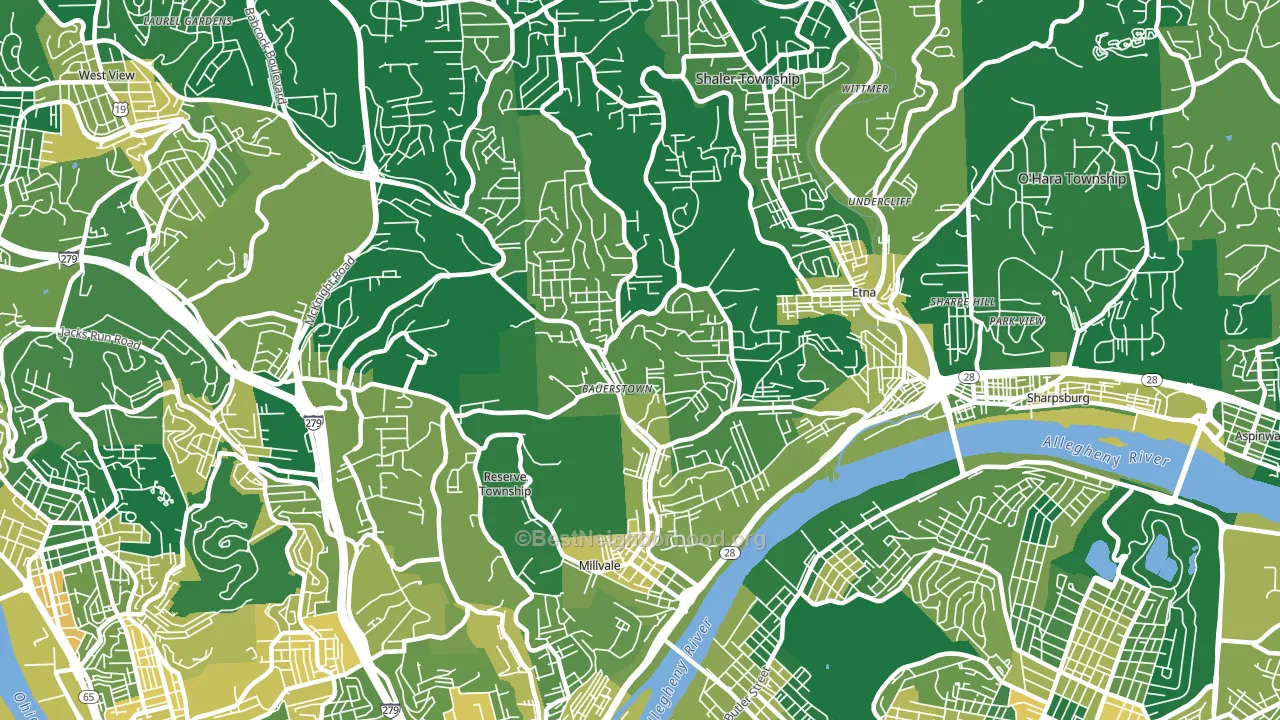 15209, PA block-group voter-turnout map