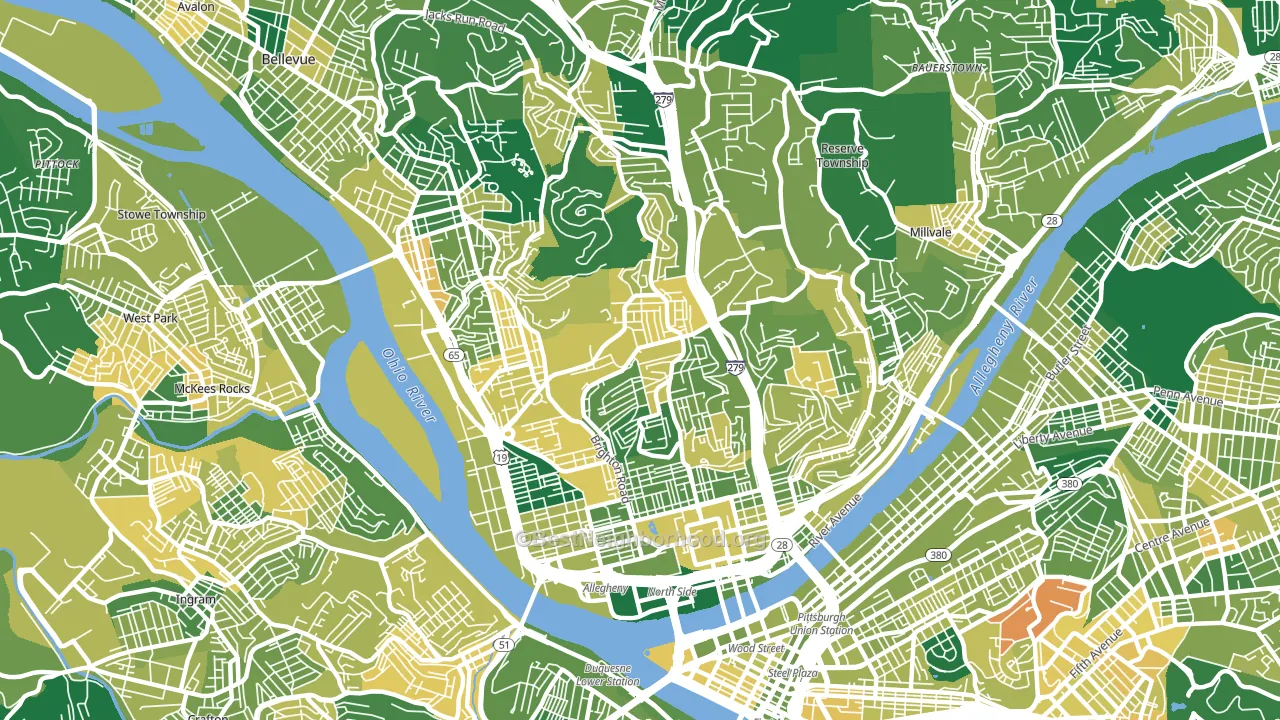 15212, PA block-group voter-turnout map