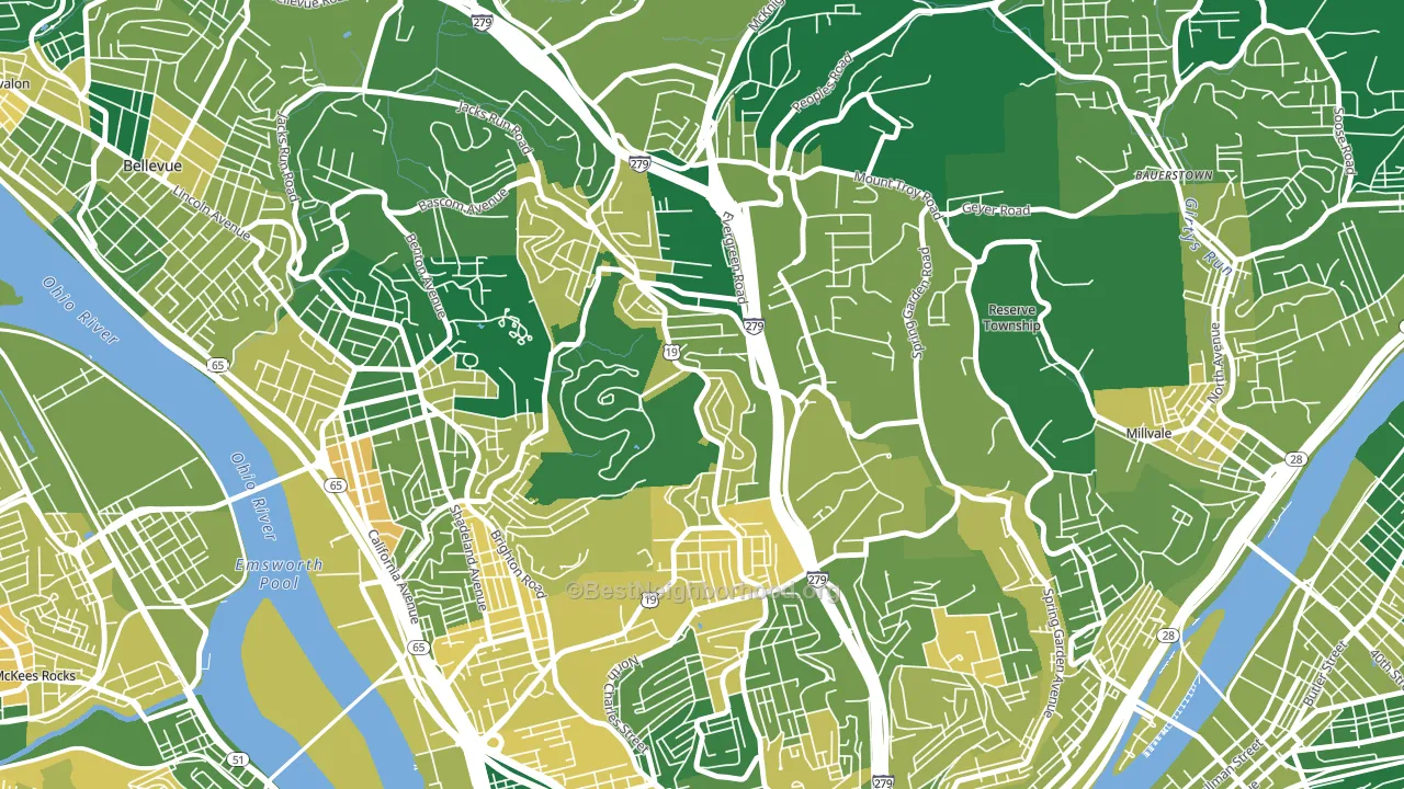 15214, PA block-group voter-turnout map