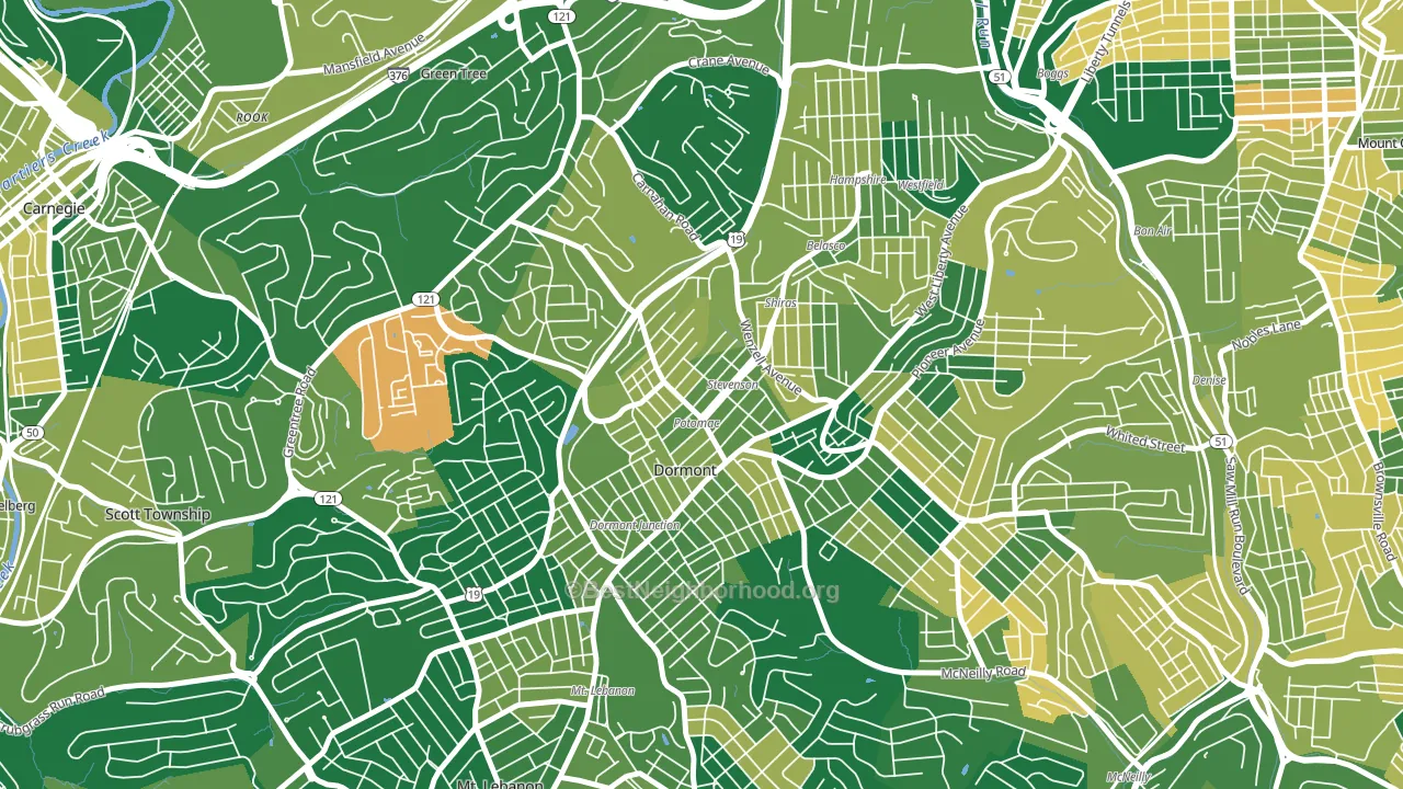 15216, PA block-group voter-turnout map