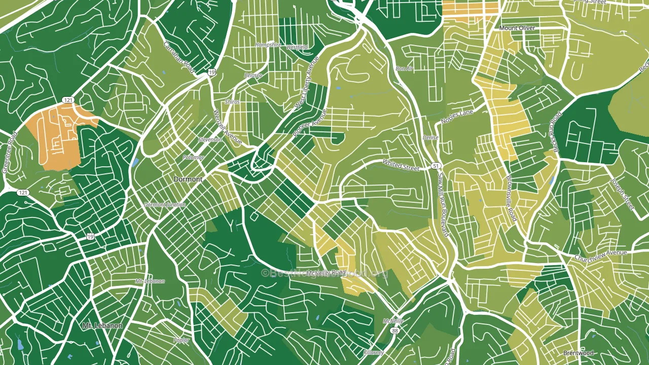 15226, PA block-group voter-turnout map