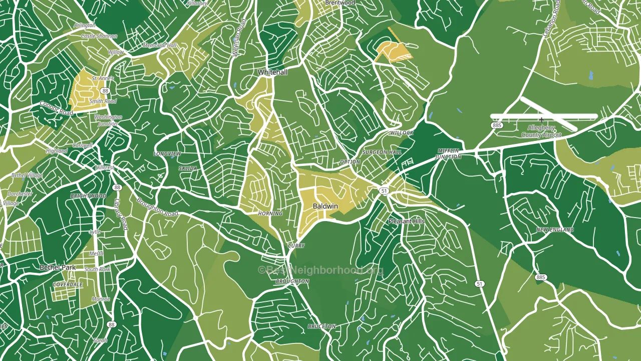 15236, PA block-group voter-turnout map