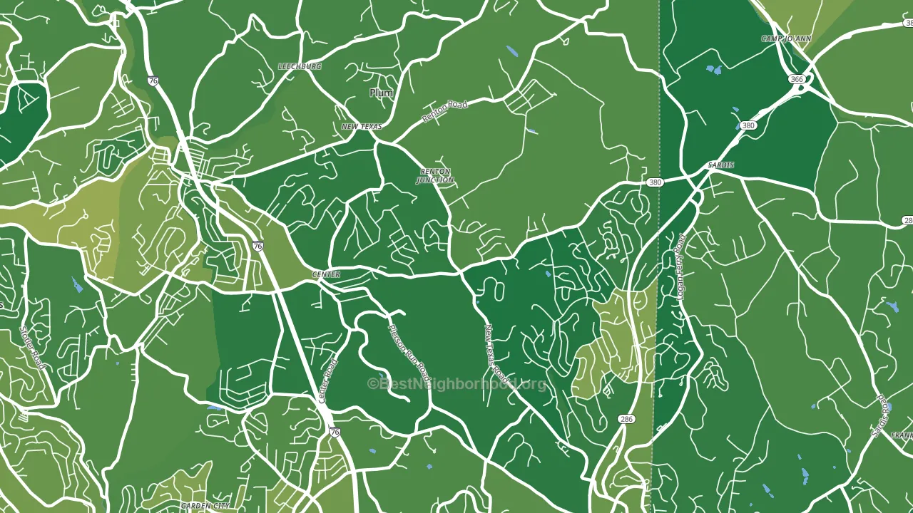 15239, PA block-group voter-turnout map