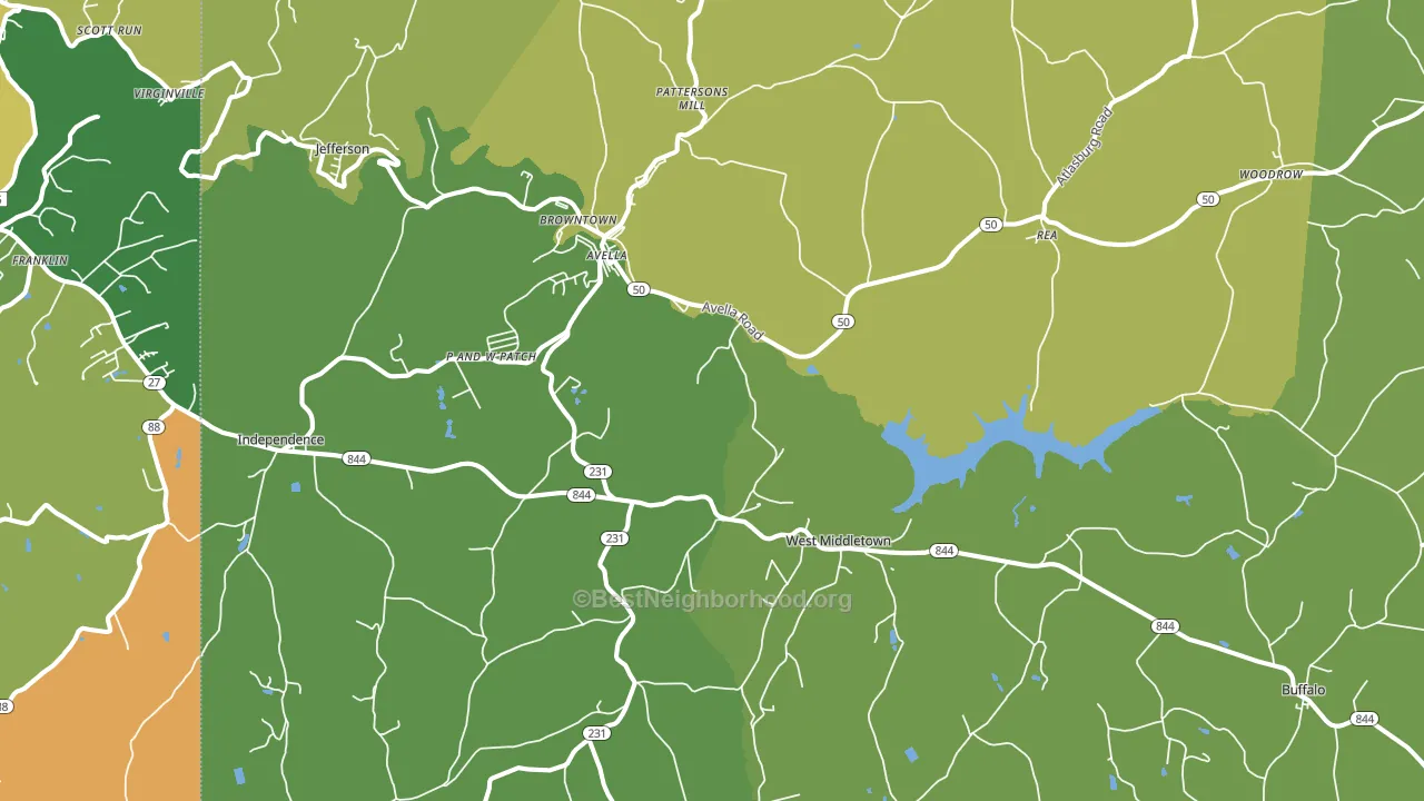 15312, PA block-group voter-turnout map
