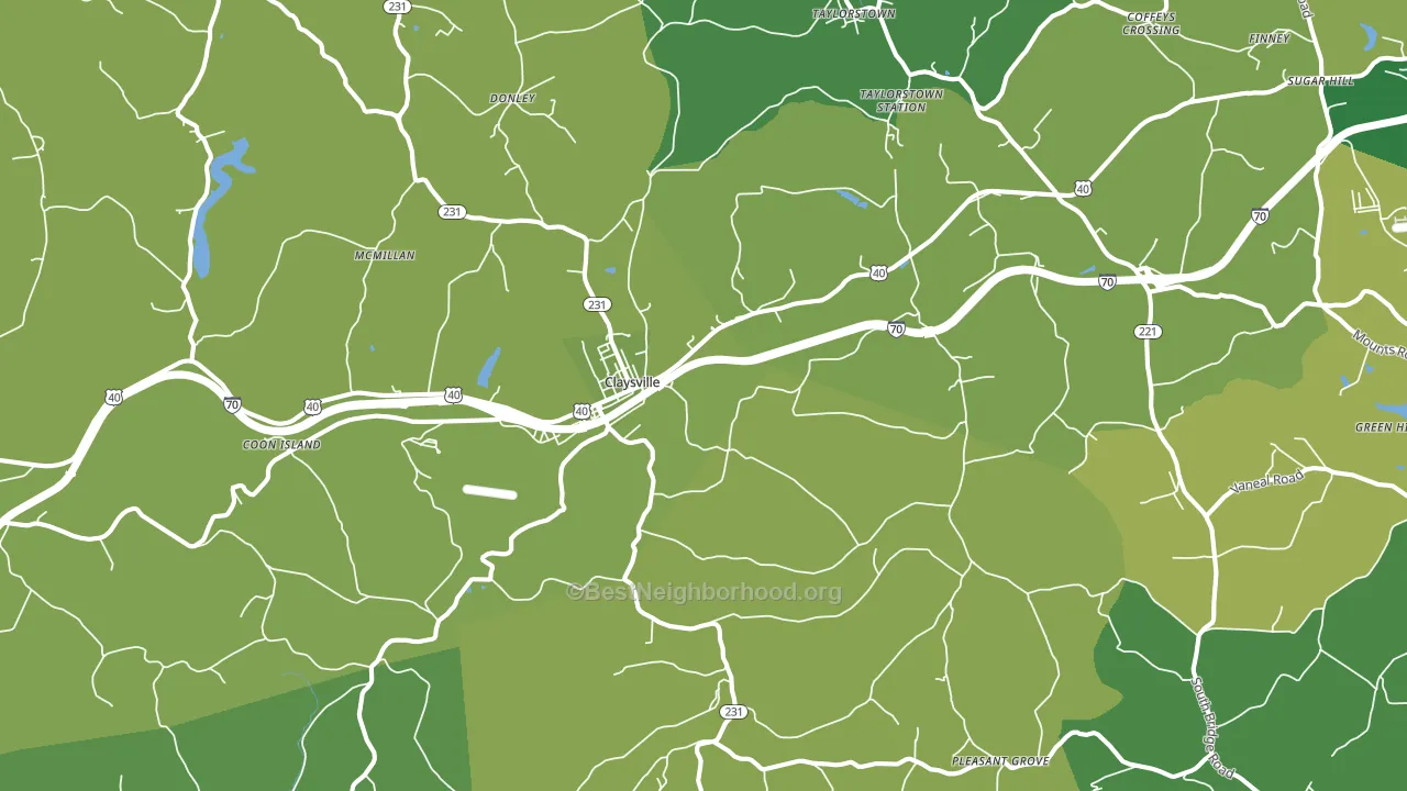 15323, PA block-group voter-turnout map