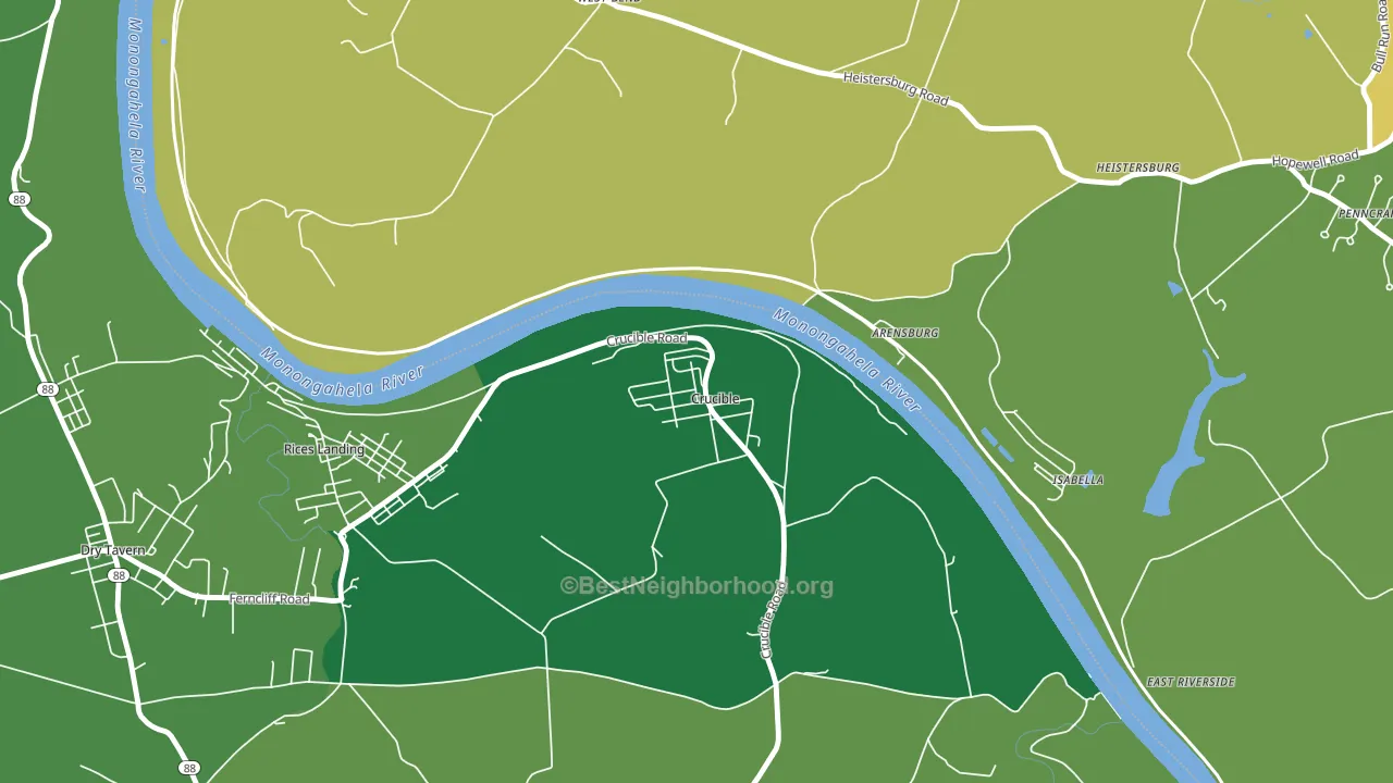 15325, PA block-group voter-turnout map