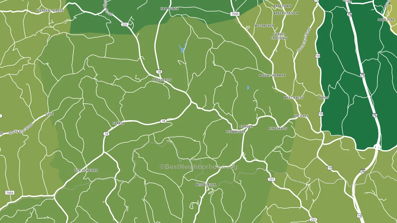 15329, PA block-group voter-turnout map
