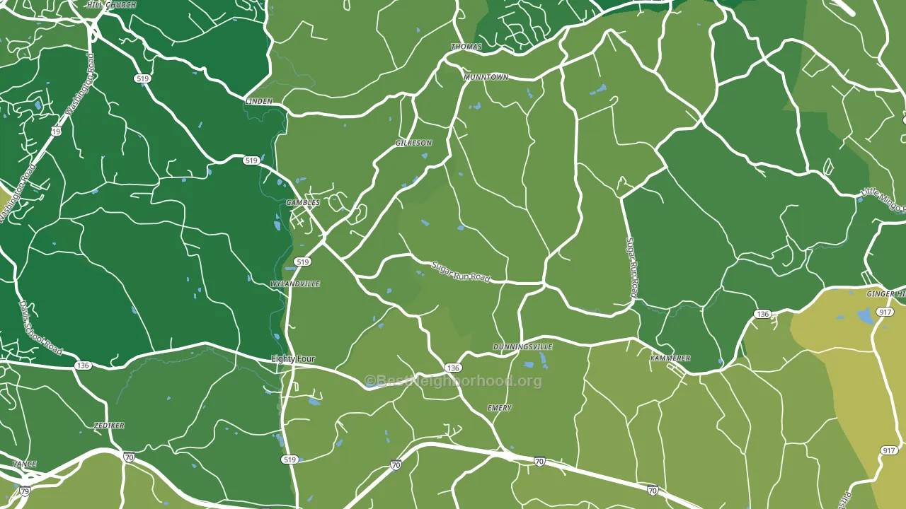 15330, PA block-group voter-turnout map