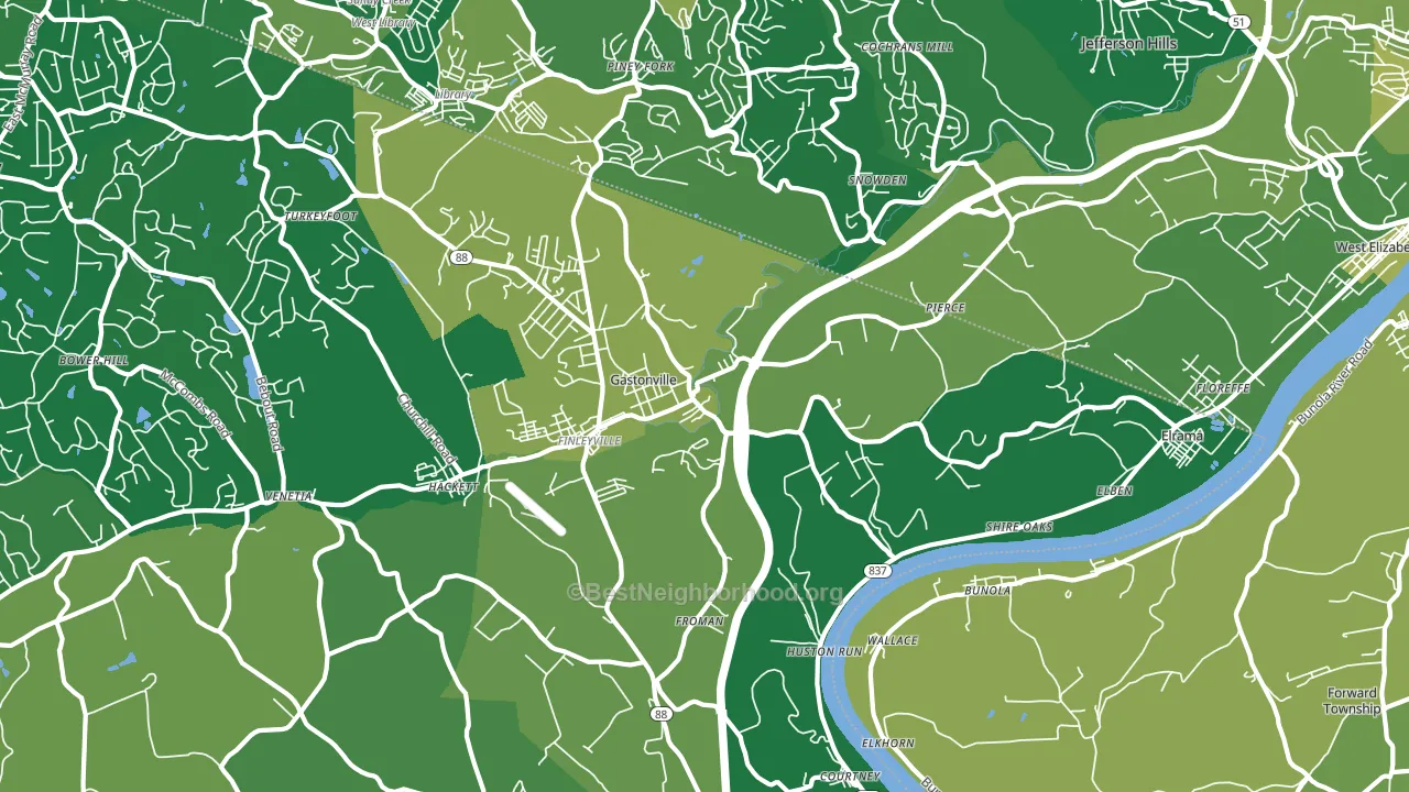 15332, PA block-group voter-turnout map