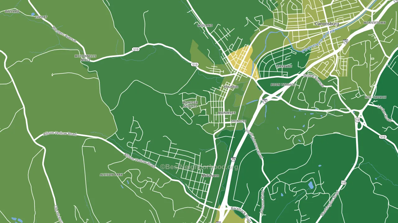 15342, PA block-group voter-turnout map